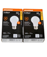 2 Pack Of 4 Sylvania TruWave 60w Uses 8w LED Soft White Frosted Glass A19 - $623.51 MXN