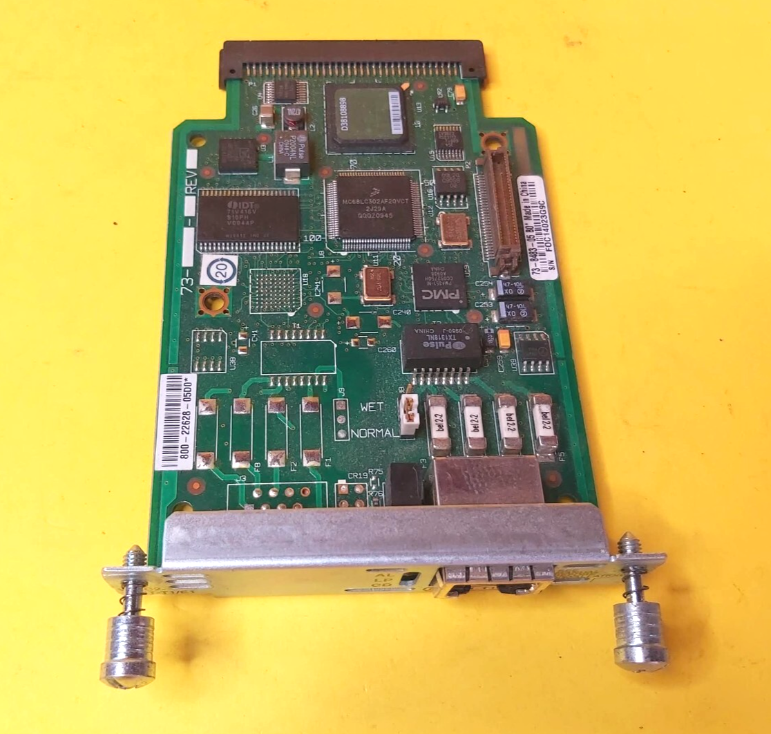 CISCO VWIC2‑1MFT‑T1/E1 MULTIFLEX VOICE/WAN INTERFACE CARD RJ‑48 CHANNELI... - $23.99