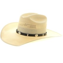 Navajo Stamped Concho Hatband Hat Band 925 Sterling Silver Adjustable Leather - £109.97 GBP