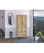 Mid-Century Modern Closet with Drawer &amp; Doors - Oak - $12,221.23 MXN