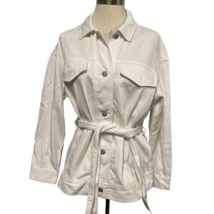 Banana Republic White Denim Jacket With Waist Tie, Women&#39;s Size XS - £14.84 GBP