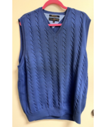 Men&#39;s Tommy Hilfiger Golf Sz XL Medium Blue Sweater Vest Cable - €15,68 EUR