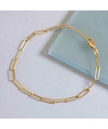 14K Gold Filled Paperclip Chain Bracelet 7.5 Inch - $81.34 CAD