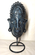 Tribal Candle Holder Metal Exotic Mask - Metal Art - African Mask - Fast Ship! - £14.16 GBP
