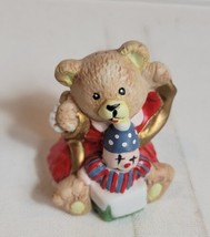 Vintage Ceramic Teddy Bear With Clown Toy Figurine Figure VTG - £14.12 GBP