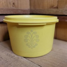 Tupperware Yellow Mini-Canister and Lid Part #s 1297 and Lid 812 OBSOLETE  - £14.75 GBP