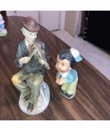 Two Figurines Violin Player and a boy listening - £8.88 GBP