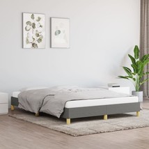 Bed Frame without Mattress Dark Gray 53.9"x74.8" Full Fabric - $3,464.47 MXN
