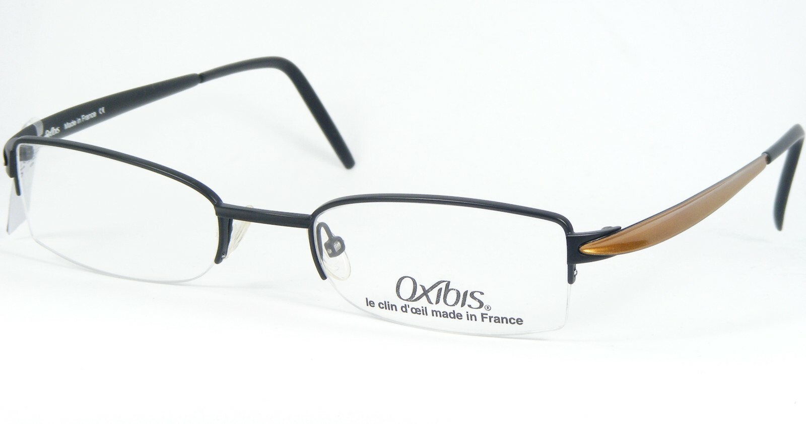 Oxibis EVEA 03 Col.21Z Negro/Bronce Gafas Marco 49-20-135mm Francia - $81.55