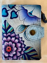 Anna by Anuschka Hand Painted Leather Wallet 1700-SUB-B Summer Bloom Blue - $29.00