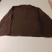 Lands' End Men's Brown & Gray Fleece 1/4 Zip Pullover Sweatshirt Size XL image 2