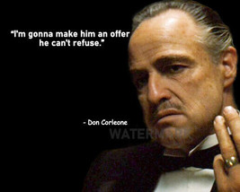 Don Corleone Godfather Quote Gonna Make Him An Offer Publicity Photo All Sizes - £3.87 GBP+