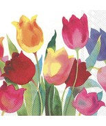Paper Napkins, 5 x 5-Inches, Powerful Tulips IHR 3-Ply Cocktail Beverage - $15.44 CAD