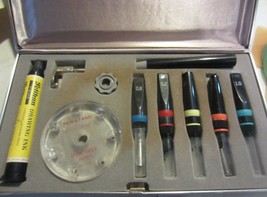 Vintage gramo inker reservoir pen tips / case  - $99.75