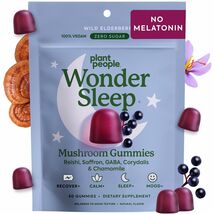 2/27 Plant People WonderSleep Mushroom Gummies Supplement for Sleep, 60 ... - $26.98