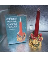 NIP Giftco Inc. Reindeer Polystone Candle Holder Taper Candle Included - £7.25 GBP