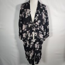 SPIRITUAL GANGSTER Women's 'MAYA' Black FLORAL KIMONO ROBE - One Size - $15.39