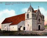 El Carmelo Missione Monterey Ca California Unp Non Usato DB Cartolina U17 - $4.05