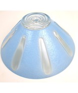 10&quot; Glass Ceiling Light Shade Blue/Clear Atomic MC Modern UFO Textured 1... - $89.09