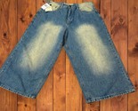NWT PJ Mark Mens Jeans Size 36 Baggy Wide Leg 90s Y2K Cholo Light Wash - $39.60