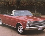 1966 Ford Galaxie 500 Convertible Emberglo Muscle Car Fridge Magnet 5&quot;x3&quot; - $3.87