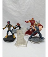 Lot Of (6) Disney Marvel Infinity 2.0 Figures Thor Iron Man Black Widow + - $28.71