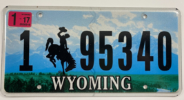 2017 WYOMING Rodeo Cowboy Horse License Plate 1 95340 - £13.15 GBP