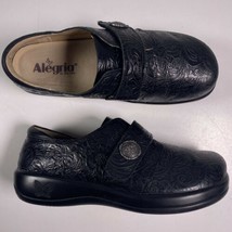 Alegria Joleen Tar JOL-429 Tooled Black Leather Nurse Shoe Women&#39;s Sz EU 38 - £35.47 GBP