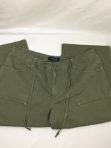 Riveted Women Olive Green Pants By Lee Cotton  Above Ankles Straps Size 18M - £8.67 GBP
