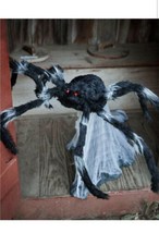 Halloween Animated Black Jumping Spider 21 inches (sh) - £195.54 GBP