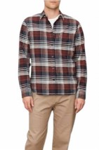 Vince men&#39;s cedarwood plaid shirt coastal and acorn - $140.00
