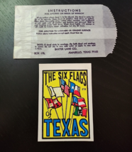 BAXTER LANE CO The Six Flags of Texas Vintage Travel Luggage Water Decal #598 - £14.97 GBP