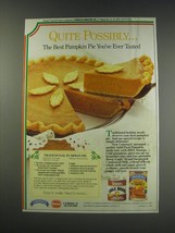 1991 Borden's Eagle Brand Sweetened Condensed Milk and Comstock Pumpkin Ad  - $18.49