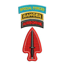 Army Special Operations Command USASOC SF Ranger Airborne tab Embroidere... - $32.95+