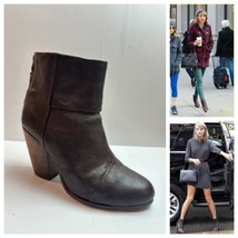 Rag &amp; Bone Newbury Ankle Boots Brown Leather Zip Up Celeb Swifty Fave EU... - £44.90 GBP