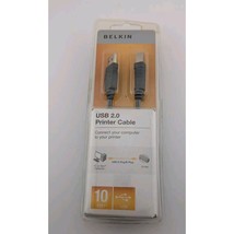 Belkin USB 2.0 Printer Cable 10ft 10 Feet Black (A) - £6.22 GBP