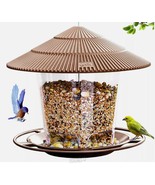 Hanizi Hanging Bird Feeder Squirrel Proof For Outdoor Wild Bird Seed Brown - $39.04 CAD