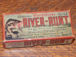 Vintage Heddon Spook River Runt Lure in Box with Lure and Catalog Flier - $1,579.58 MXN