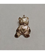 New 14k Yellow Gold Small Teddy Bear Charm Pendant - £57.40 GBP