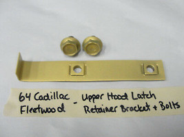64 1964 Cadillac Fleetwood Upper Hood Latch Mounting Retainer Strap &amp; Bolts - $34.64