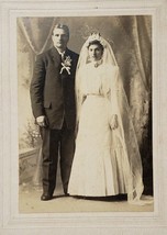 Early 1900&#39;s Granite Falls Minnesota Wedding Photo Edwardian Bride Victorian - £23.94 GBP