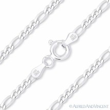 Figaro Link 1.8mm G050 Italian Chain Necklace in Solid 925 Italy Sterling Silver - £14.80 GBP+