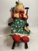 Annalee Doll 1988 16” Mrs. Claus Knitting Rocking Chair NWT 1967 1981 SEE NOTES - £49.19 GBP