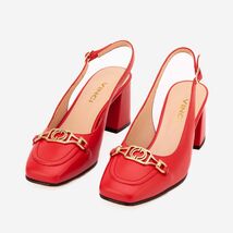 The Potomac Red Leather Slingback Women Sandal image 2