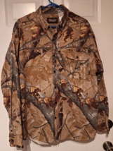 Outfitters Ridge Shirt Mens XL Brown Hunting Fusion 3D Camo Button Up Ou... - $17.46