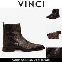 The Boss Brown Snake Zip-Up Leather Men Boot Limited Edition image 4