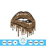 Leopard Print Lips SVG, Jaguar Print Pattern, Animal Print Lips, Leopard... - $1.00