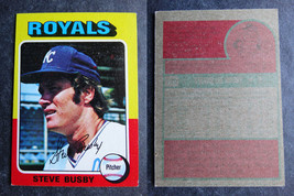 1975 Topps Mini #120 Steve Busby Kansas City Royals Error Oddball Baseball Card - £3.91 GBP