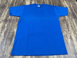 VTG JERZEES Royal Blue 50/50 Heavyweight Blank T-Shirt - Large - NWOT - $6.99