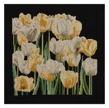 Thea Gouverneur - Counted Cross Stitch Kit - Tulips - Aida Black - 14 Count - fo - £27.67 GBP